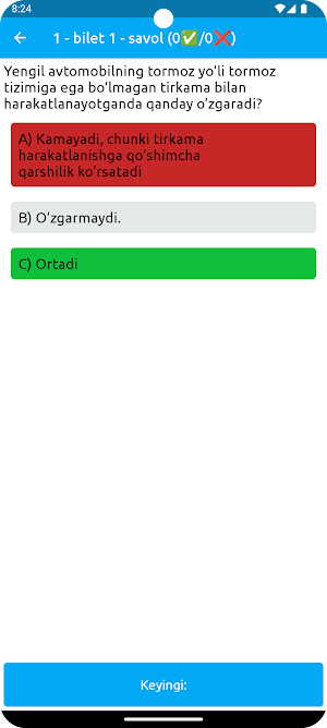 Avto Test: YHQ Imtihon Screenshot 3