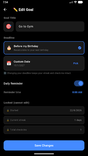 LifeArc: Age & Goal Tracker Screenshot 1
