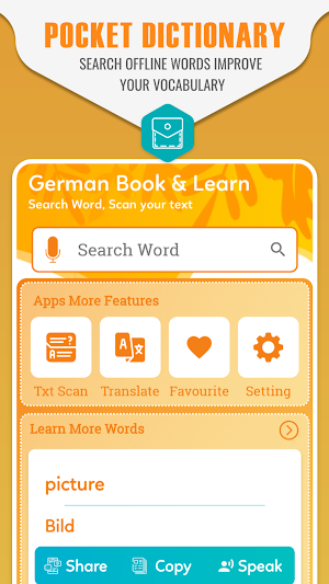 Learn German Vocabulary & German Translator Screenshot 0