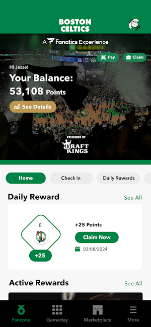 My Celtics Rewards Screenshot 1