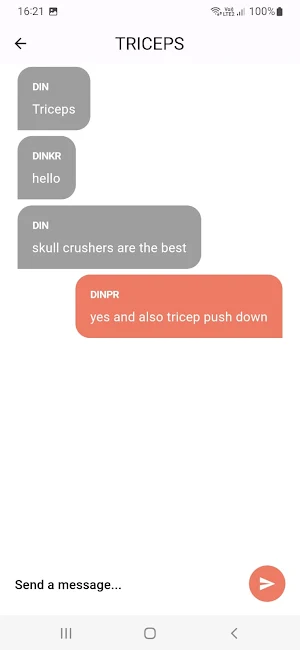 FitChat: Group Fitness Chats Screenshot 2
