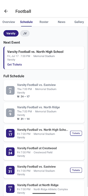 Cramerton Middle Athletics Screenshot 1