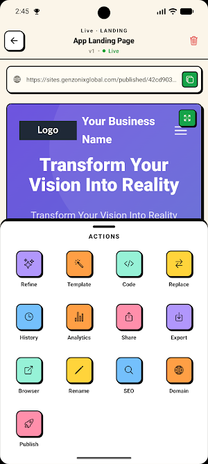 AI Website Builder & Publish Screenshot 3