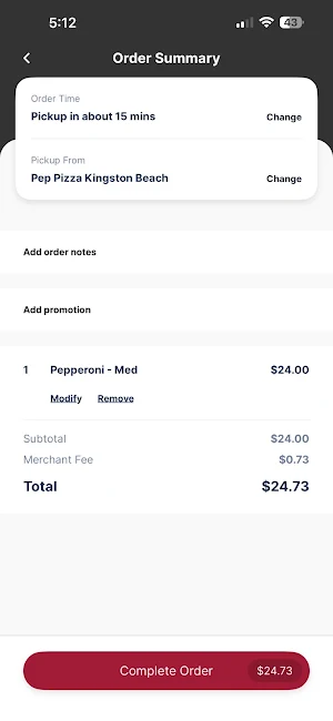 Pep Pizza Screenshot 2
