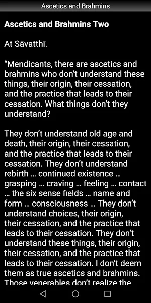 Ascetics and Brahmins Sutta Screenshot 2