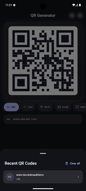 QR Code Generator Screenshot 1