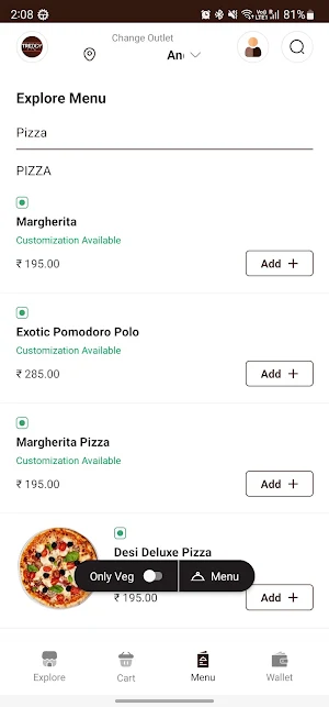 Treddy Pizza Screenshot 1