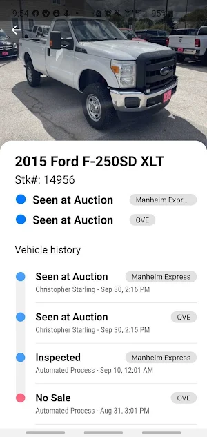vAuto Wholesale Tracker Screenshot 2