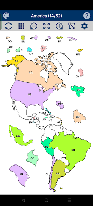 America Map Puzzle Screenshot 0