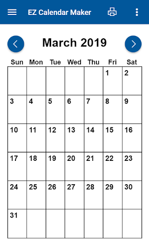 EZ Calendar Maker Screenshot 0