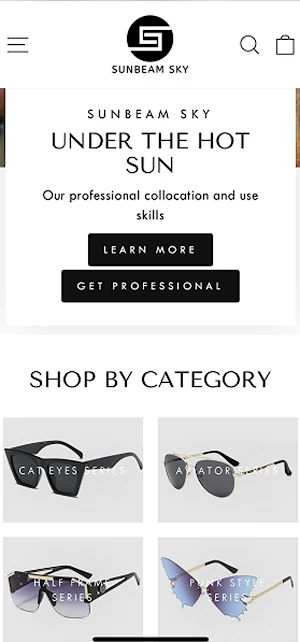 Sunbeamsky Store Screenshot 2