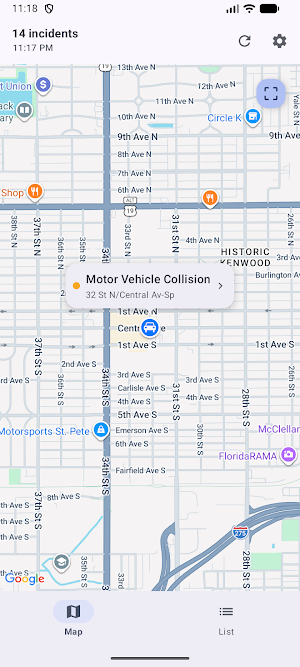 Pinellas County Incidents Screenshot 3