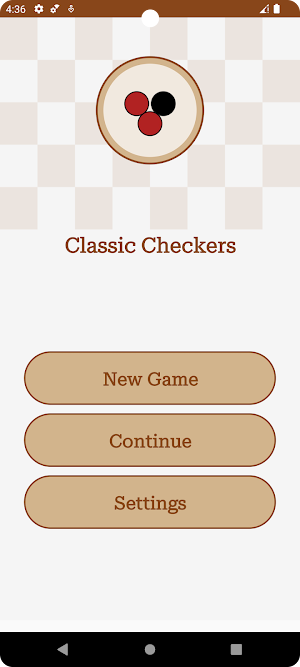 Classic Checkers Screenshot 1