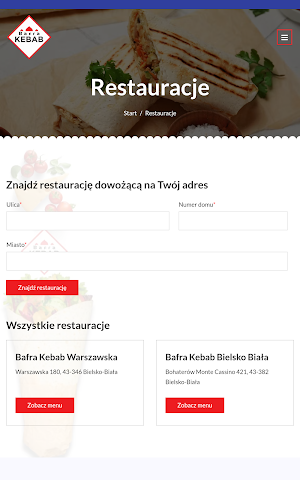 Bafra Kebab Bielsko Biała Screenshot 2