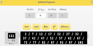 Arithmetic Progression Calculator Screenshot 2