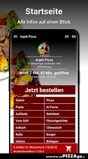 Anjeli Pizza Bremen Screenshot 1