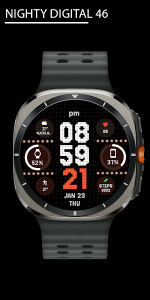 Nighty Digital 46 - watch face Screenshot 0