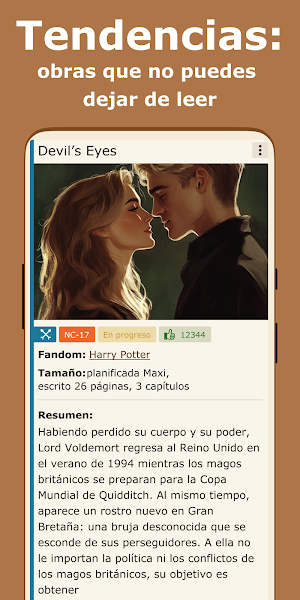 Fanfictionero - fanfiction Screenshot 1