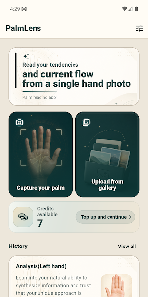 PalmLens Palm Reading Screenshot 0
