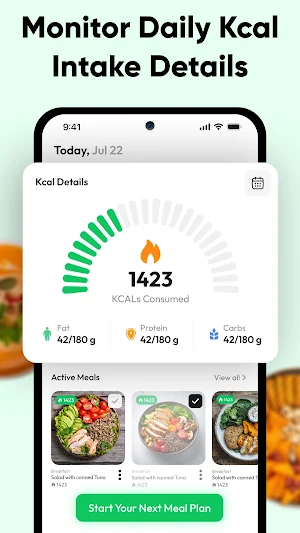 Meal Planner & Calorie tracker Screenshot 2