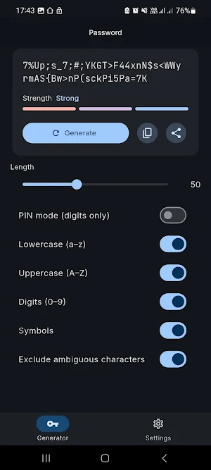 Random Password Generator Screenshot 0
