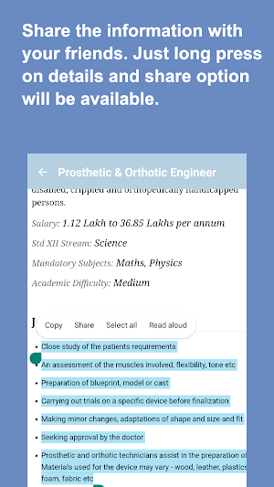 Career Guide - Guided insights Screenshot 3