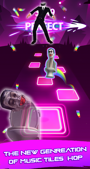 Skibidi Music Tiles Hop 3D Run Screenshot 1