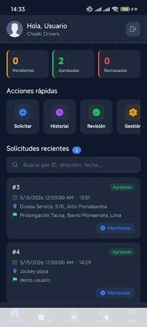 Chaski Driver Corporativo Screenshot 1