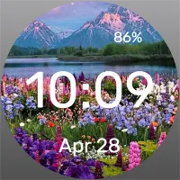 Meadow by Mountains Watch Face