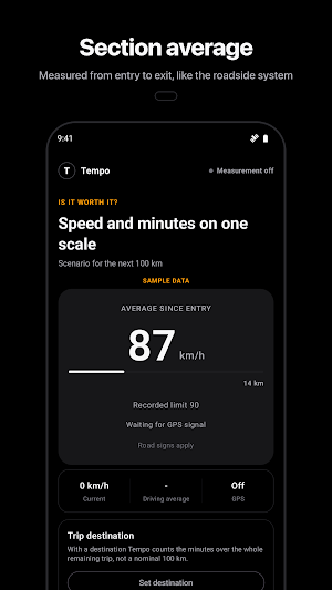 Tempo: Average Speed Check Screenshot 0