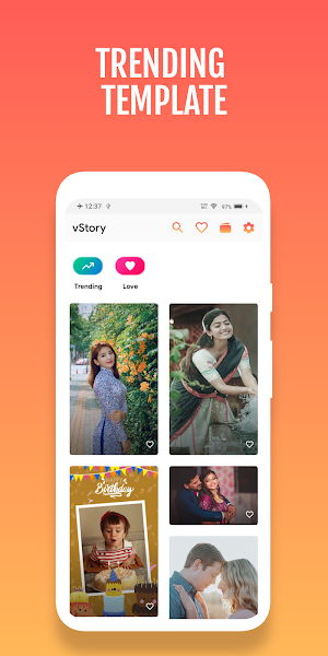 vStory - Photo to Video Status Screenshot 1