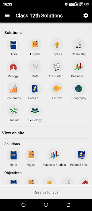Class 12th Solutions Screenshot 0
