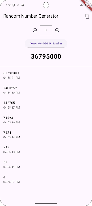 Simple Random Number Generator Screenshot 2