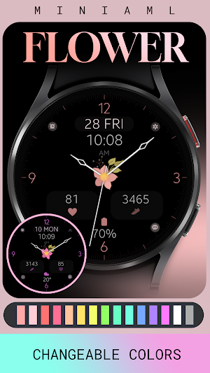 Minimal Flower watch face Screenshot 2