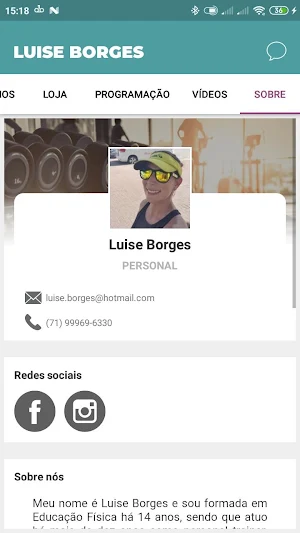 Luise Borges Personal Trainer Screenshot 1