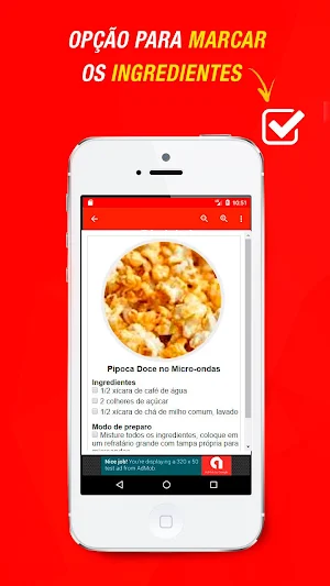 Receitas de Pipoca Doce Screenshot 1