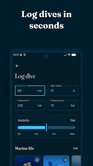 Into the Blue: Scuba Dive Log Screenshot 2