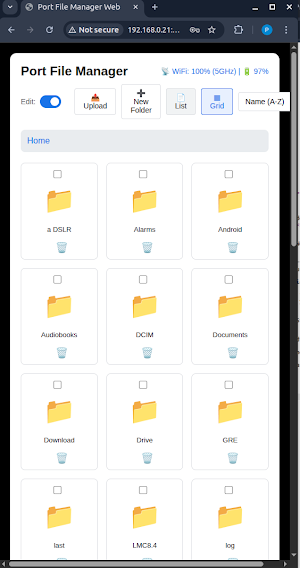 PortFS - Port File Manager Screenshot 1
