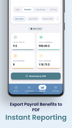 Shiftek: Work Hours Tracker Screenshot 2