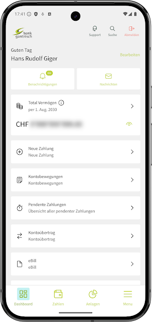 Bank Gantrisch mobile Screenshot 2