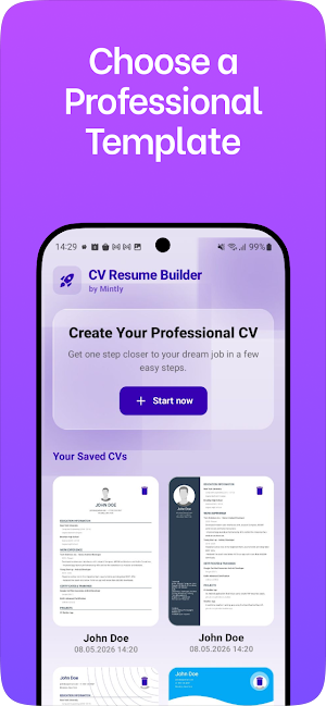 CV Resume Builder by Mintly Screenshot 3