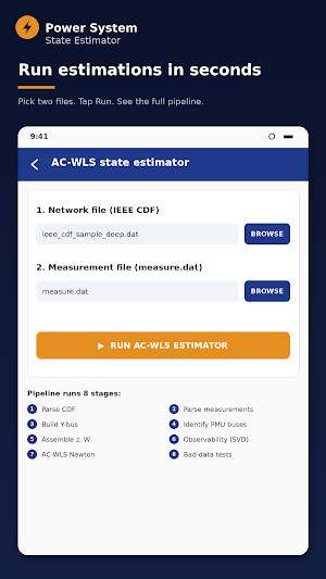 Power System State Estimator Screenshot 3