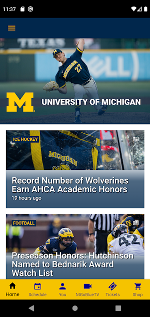 Michigan Athletics Screenshot 0
