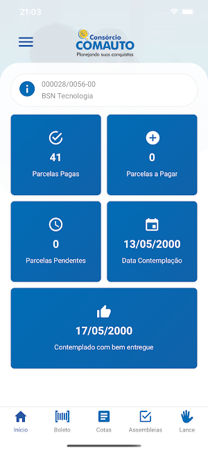 Consórcio Comauto Screenshot 2