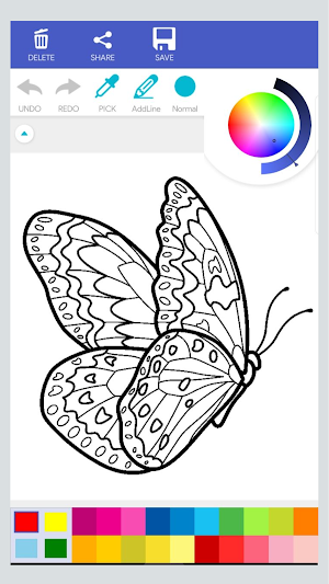 Kawaii Butterfly Coloring Book Screenshot 3
