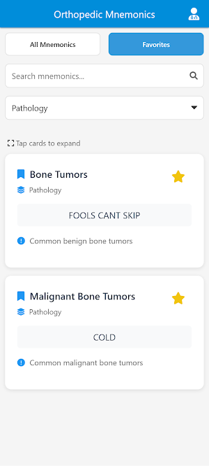 Orthopedic Mnemonics App Screenshot 3