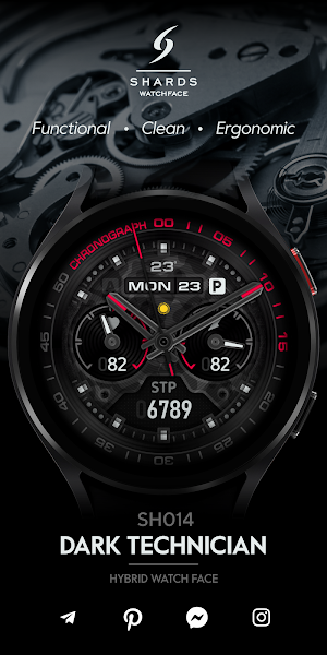 SH014 Watch Face, WearOS watch Screenshot 0