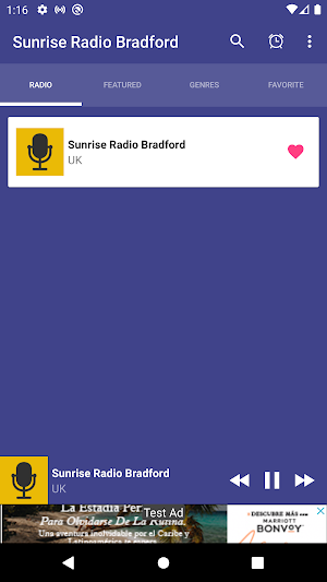 Sunrise Radio Bradford App Screenshot 1