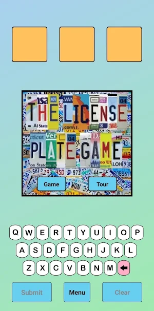 The License Plate Word Game Screenshot 0