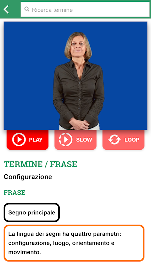 Dizionario LIS Screenshot 2